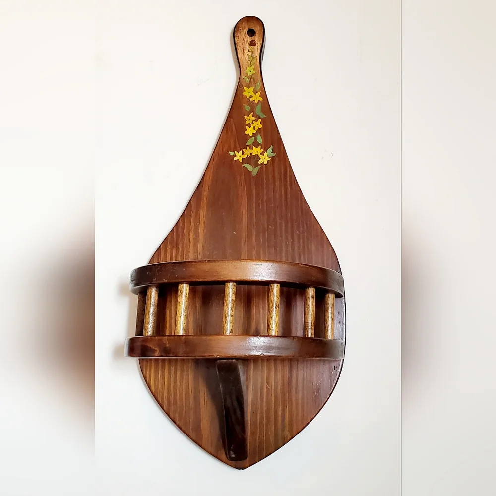 Vintage Cottagecore Handpainted Hanging Shelf